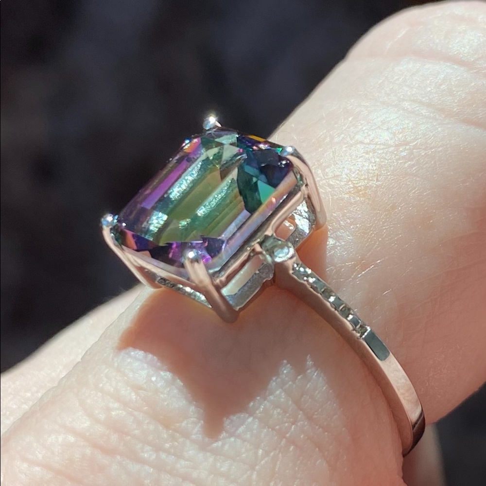 Size 8 Mystic Topaz ring